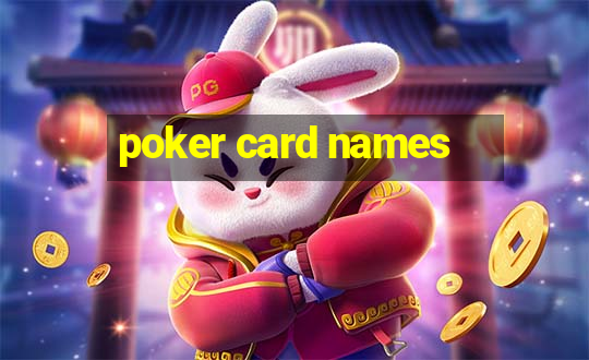 poker card names