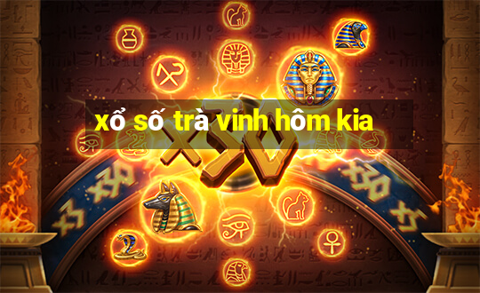 xổ số trà vinh hôm kia