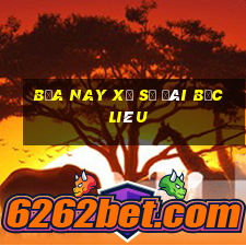 bữa nay xổ số đài bạc liêu