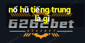 nổ hũ tiếng trung là gì