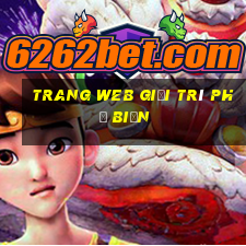 Trang web giải trí phổ biến