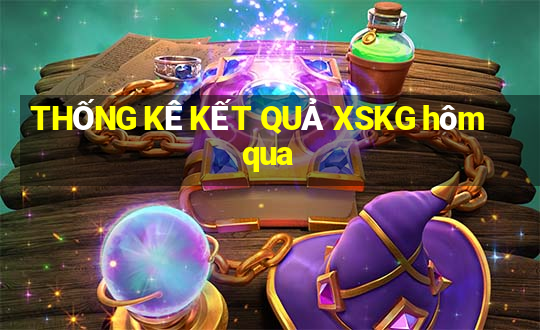 THỐNG KÊ KẾT QUẢ XSKG hôm qua