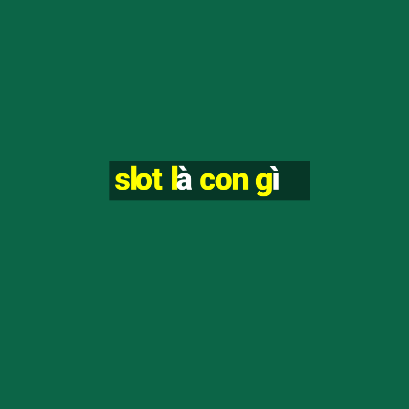 slot là con gì