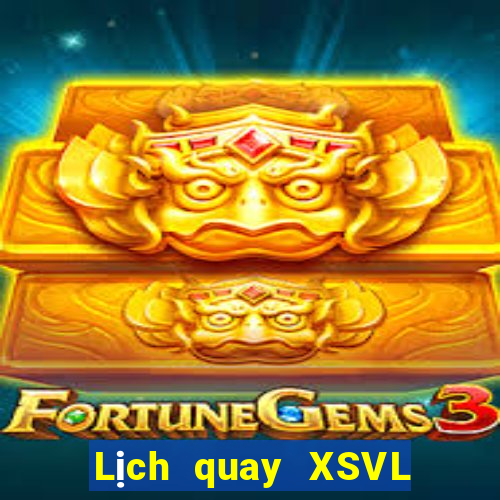 Lịch quay XSVL hôm nay