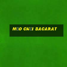 mẹo chơi bacarat