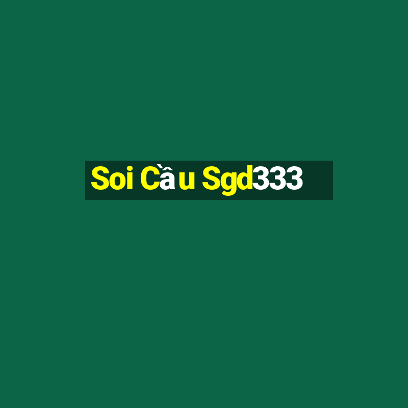 Soi Cầu Sgd333