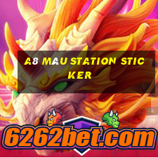 a8 Màu Station Sticker