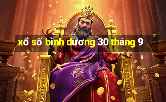 xổ số bình dương 30 tháng 9