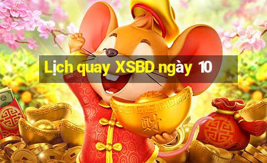 Lịch quay XSBD ngày 10