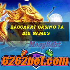 baccarat casino table games