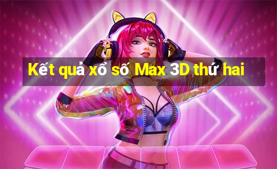 Kết quả xổ số Max 3D thứ hai