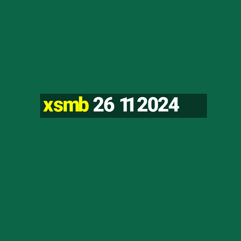 xsmb 26 11 2024