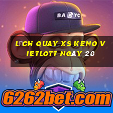 Lịch quay XS Keno Vietlott ngày 20