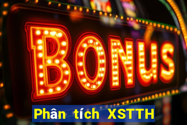 Phân tích XSTTH Thứ 3