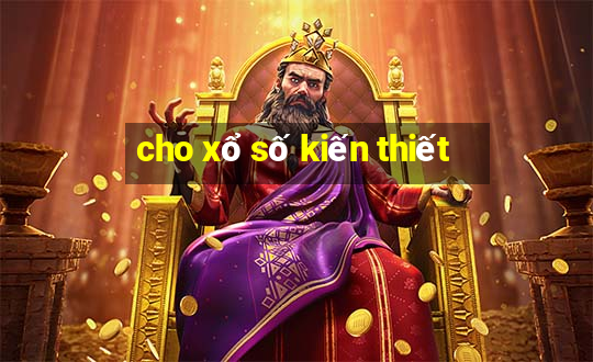 cho xổ số kiến thiết