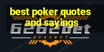 best poker quotes and sayings