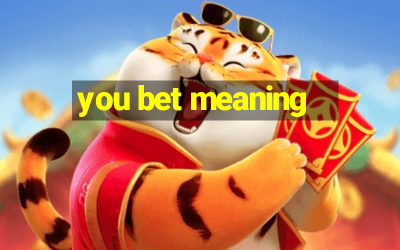 you bet meaning