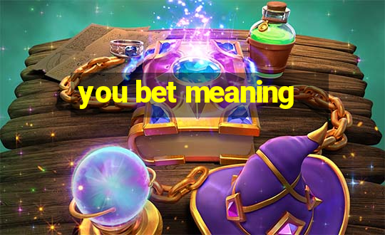 you bet meaning