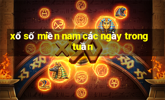 xổ số miền nam các ngày trong tuần