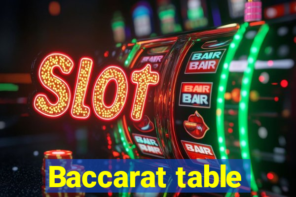 Baccarat table