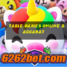 table games online baccarat