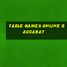 table games online baccarat