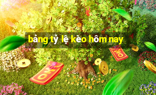 bảng tỷ lệ kèo hôm nay