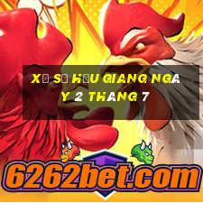 xổ số hậu giang ngày 2 tháng 7