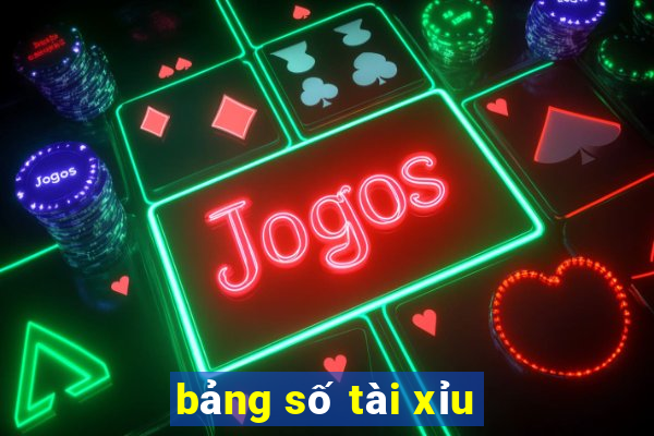 bảng số tài xỉu