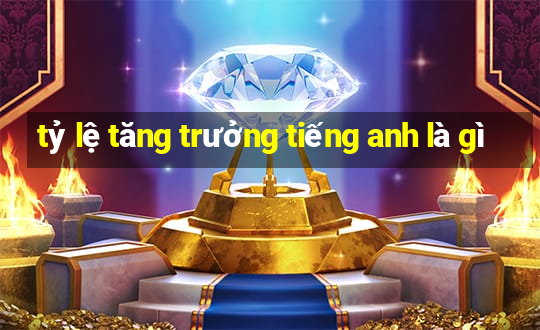 tỷ lệ tăng trưởng tiếng anh là gì