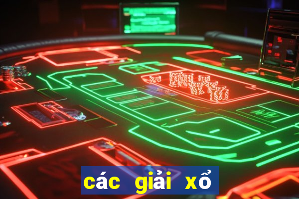 các giải xổ số kiến thiết