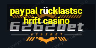 paypal rücklastschrift casino