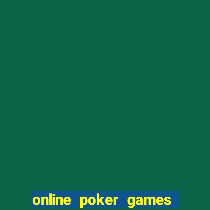 online poker games for mac