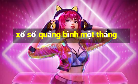 xổ số quảng bình một tháng