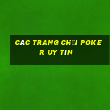 Các trang chơi poker uy tín