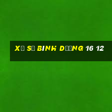 xổ số bình dương 16 12