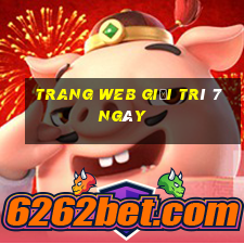 Trang web giải trí 7 ngày