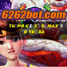 Thống kê xổ số Max 3D thứ Ba