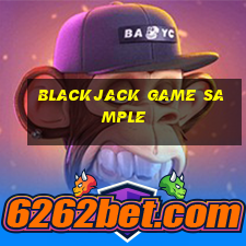 blackjack game sample