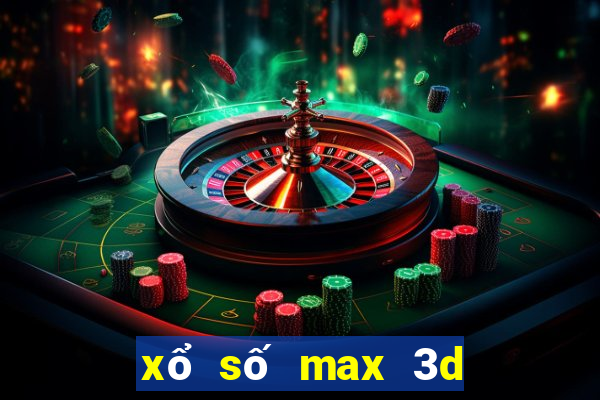 xổ số max 3d thứ hai