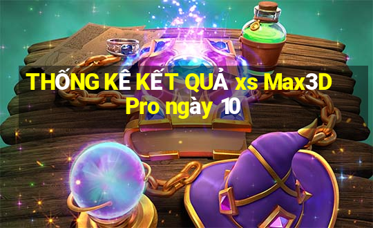 THỐNG KÊ KẾT QUẢ xs Max3D Pro ngày 10