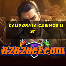 california casinos list