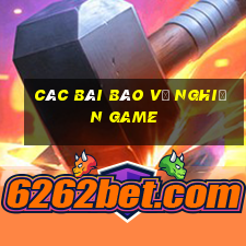 các bài báo về nghiện game