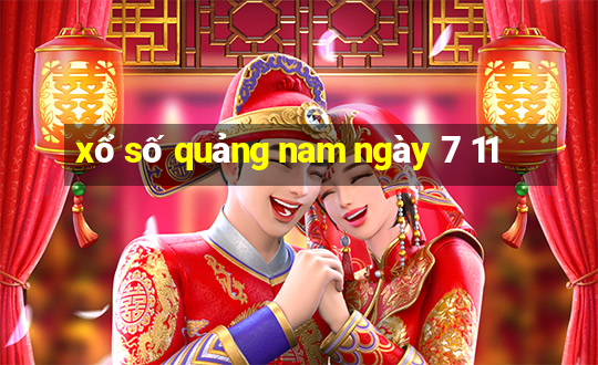 xổ số quảng nam ngày 7 11