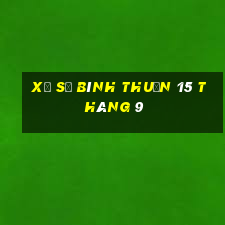 xổ số bình thuận 15 tháng 9