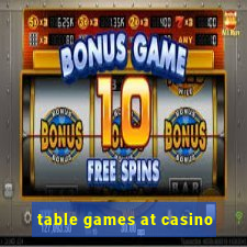 table games at casino