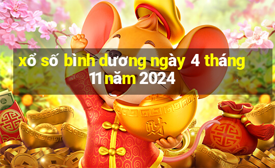 xổ số bình dương ngày 4 tháng 11 năm 2024