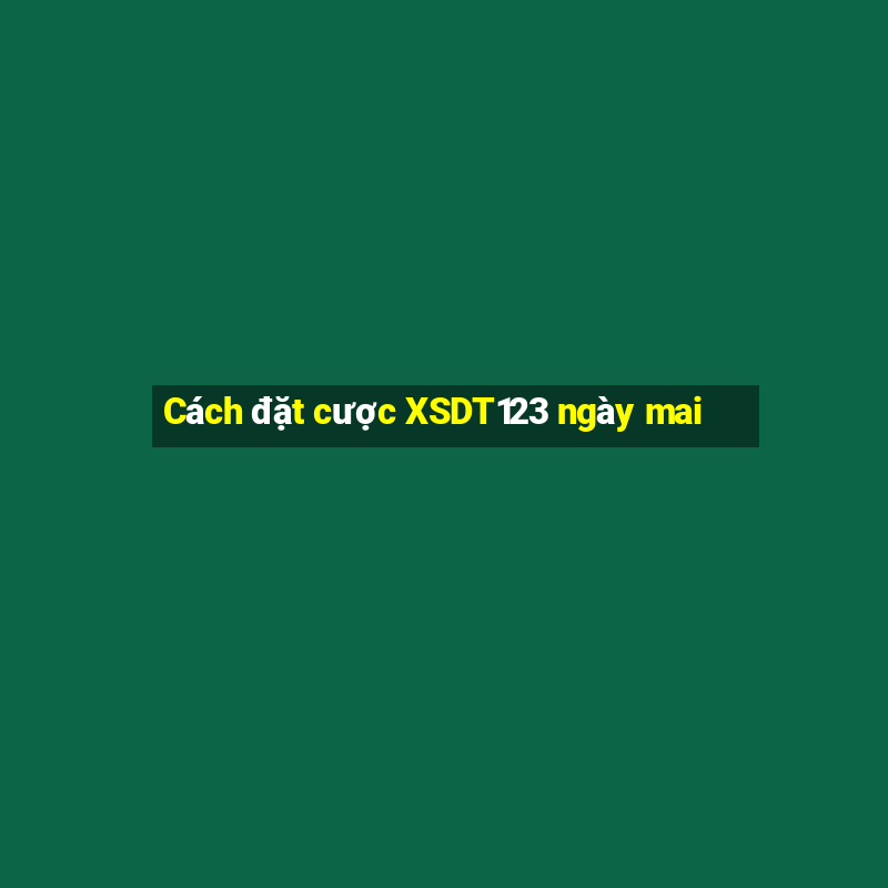 Cách đặt cược XSDT123 ngày mai