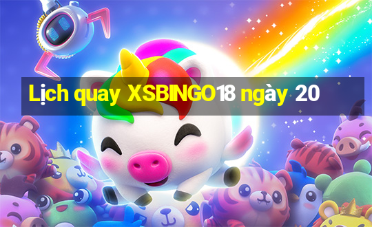 Lịch quay XSBINGO18 ngày 20