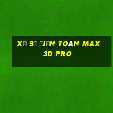 xổ số điện toán max 3d pro